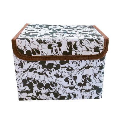 China Kids Viable Foldable Storage Box Storage Boxes Mickey Mouse Cartoon Stitch Collapsible Storage Box for sale