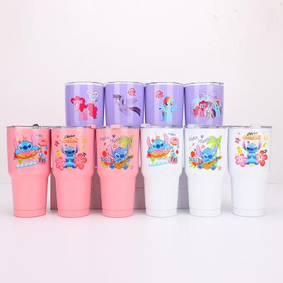 China PORTABLE Cartoon Dot Stainless Steel Julep Cup 500ml-1000ml Sports Drink Mug Dot Thermos Mug Gifts for sale