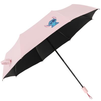 China Umbrella Fashion Dot Cartoon Casual Sun Umbrella Folding Rainy And Sunny Anti-ultraviolet Rain Dual-Use Umbrella for sale