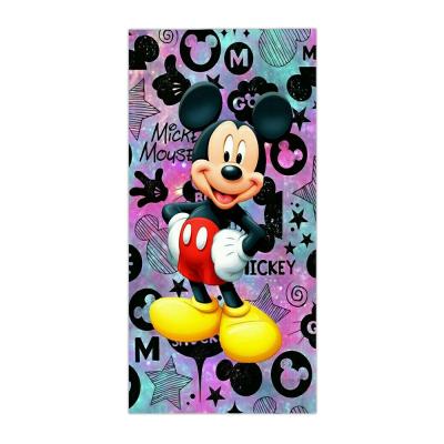 China Kids Safe Cartoon Beach Towel Cartoon Character Towels Mickey Peacock Wide Double Beach Towel for sale