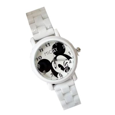 China New Mickey Mouse Children's Day/Date Cartoon Boys Student Ceramic Strap Watch Gift Watch for sale