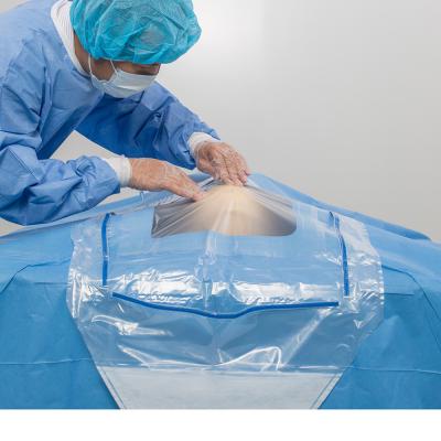 China Drapeert het Chirurgische Hoofd van Brain Neurosurgery Craniotomy Drape pp SMS Te koop