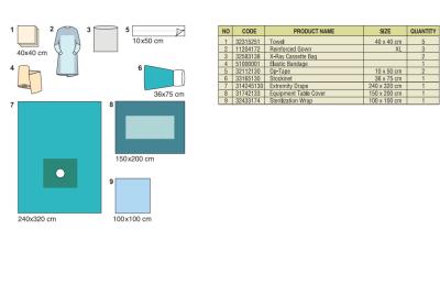 China O único joelho O do ISO 13485 drapeja com coleção fluida para OU sala à venda