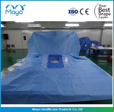 China EO Sterile Disposable Laparotomy Drape Sets Pack Kits For Abdominal Surgery zu verkaufen