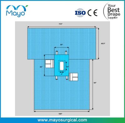 China Chirurgische universele ruggengraat drape met 3M incisie flim Te koop