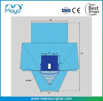 China Chirurgische Lithotomie-Drape mit Flüssigkeitskontrolle-Tasche Steril zu verkaufen