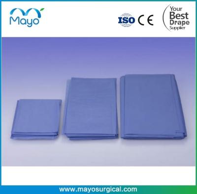 China Light blue absorbent/waterproof surgical drape 75x90cm for sale