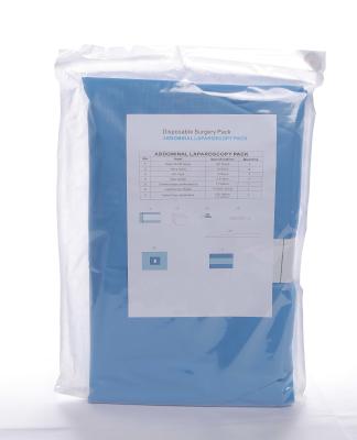 China Sterile Surgical Laparotomy Drape Adhesive Laparoscopy Drape for sale