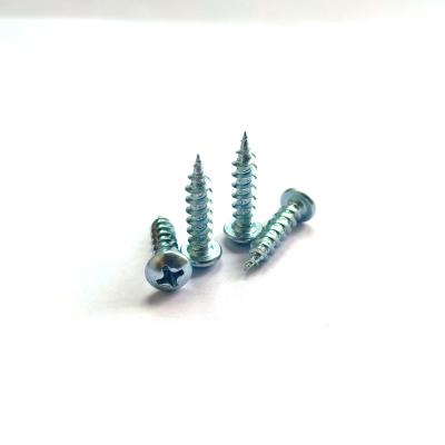 China Round Hardened White Galvanized High Strength Round Head Phillips Tapping Screws for sale