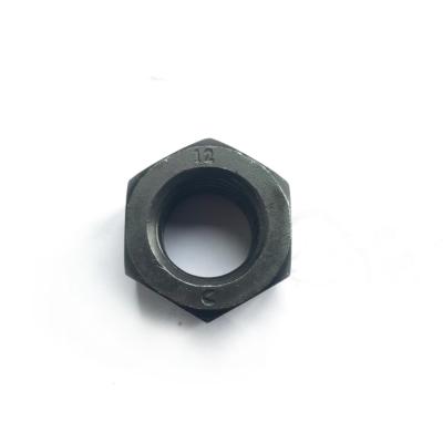 China Heavy industry factory direct sales grade 12 GB black oxide high strength nuts hex nuts for sale