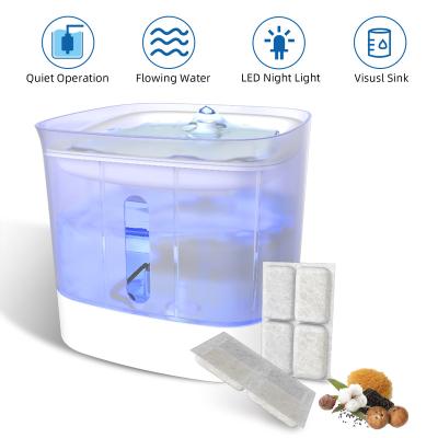 China 2.5L Automatic Pet Water Fountain for Cats Drink Well Cat Water Fountain with Smart Pump and LED Indicator Pet Water Bowl for sale