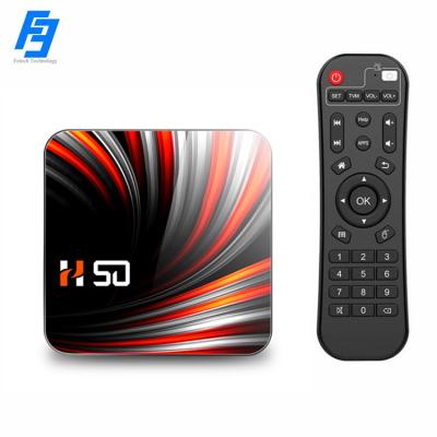 China Smart Dual Band Price RK3318 Chip Network Media Player Box 2GB/16GB 2.4G/5G WiFi 100M Fast Speed ​​Cheap Wifi H50 Dual Band Android 10.0 TV for sale