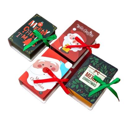 China Wholesale Recyclable Sweet Boxes Packaging With Ribbon Custom Candy Foldable Paper Christmas Box Large Christmas Eve Gift Wrapping for sale