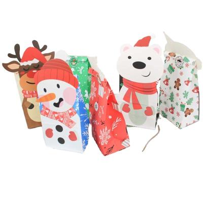 China Recyclable Kraft Paper Bags Gift Bags Food Cookie Packaging Bags Gift Boxes Merry Christmas Christmas New Year Home Decoration for sale