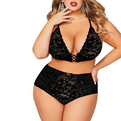 China 2020 Wholesale custom ladies high elastic sexy lace plus size lingerie jumpsuit for women for sale