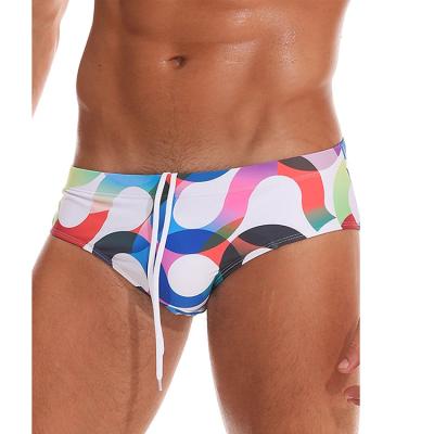 China Custom Printing Breathable Adult Mens Swim Briefs OEM Quick Dry Breathable Mens Swim Shorts Trunks for sale