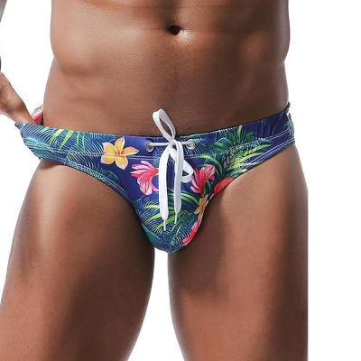 China OEM Custom Low MOQ Mens Swim Boxer Briefs Breathable Sexy Bikini Swimwear One Piece Briefs for sale