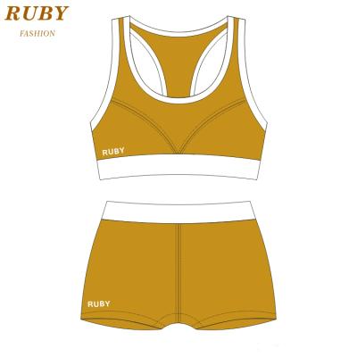 China Antibacterial Custom Women Sports Bra Set Active Wear for sale