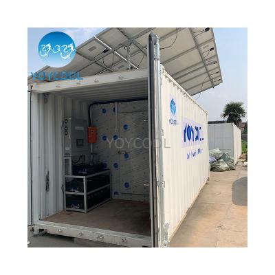 China Hotels Solar Powered Cold Room Container Room 20ft Mobile Cold Blast Freezer for sale