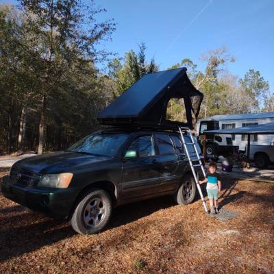 China Extended Type L 4wd Hard Shell Roof Top Tent Outdoor Adventure Camper Van Rooftent SUV Truck For Sale for sale