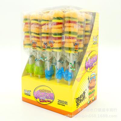 China Natural soft chewy colorful candy and sour yummy fruity burgers dodge candies for kids for sale