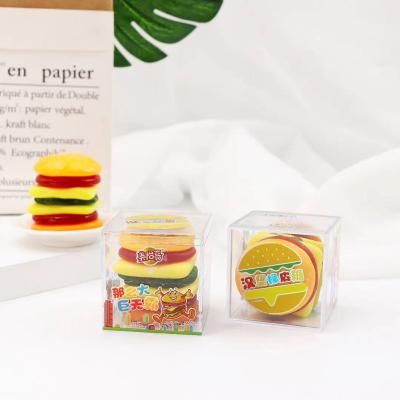 China Juice Colorful Sweet Candy Delicious Natural Fruity Burger Gummy Candy for sale