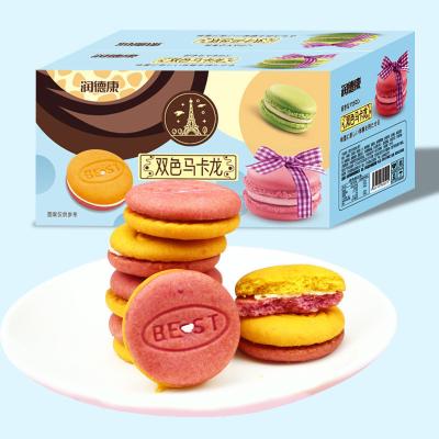 China Factory Supply Normal Macaron Sandwich Cookies Creams Cookies Snack Sandwich Cookie Filled Individual Package OEM/ODM for sale