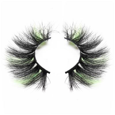 China Factory Sale Colorful New Products Color Mink Bulk Eyelashes 25MM Mink Eyelash Colored for sale