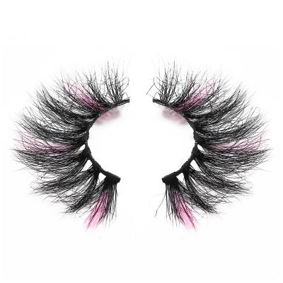 China Mink Color Eyelashes Vendor Supply Popular Colored Colored Full Strip Faux Mink Eyelashes for sale