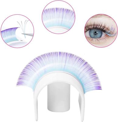 China Super Soft Korean Wicks Wholesale Private Label Eyelash Extension Color Lashes 0.05 0.07 0.10 Volume Russian Lash Ombre Extensions for sale