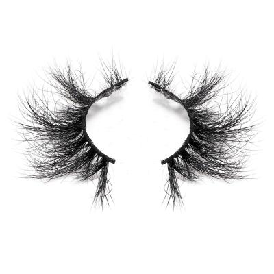 China Long 2022 New Coming Natural Mink Eyelashes Single Scalloped 25MM Fluffy Tapered Mink Eyelash for sale