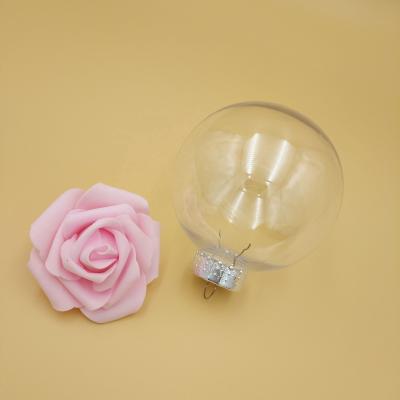 China DIY Factory Selling 8cm Clear Plastic Round Christmas Baubles Ornaments for sale