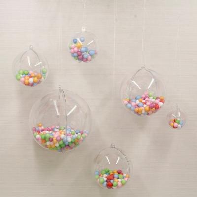 China Light Color And Festival Home Decoration Plastic CHOOSE Material Transparent Christmas Ball for sale