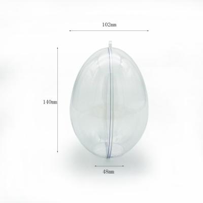 China Large Flat Bottom Plastic Hanging Clear Plastic Standing Ball For Easter Egg for sale