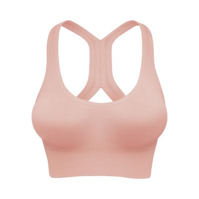 China Wholesale Breathable Seamless Top Compression Women Fitness Bra Underwear Bra Closure Buckle Sports Bra Seamless Shockproof Seamless Crop Top for sale