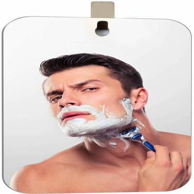 China Personalized Fog Mirror for Shaving, Bathroom Shaving Mirror with Removable Adhesive Hook Bathroom Accessories for Men and Women for sale