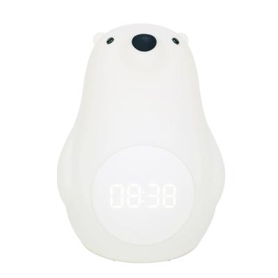 China Modern Alarm Clock, Wake Up Light, Large Multifunctional Polar Bear Sleep Night Light Lamps For Sleeping for sale