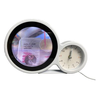 China Lighted magic clock mirror with customizable photos, sublimation mirror for birthday gift for sale