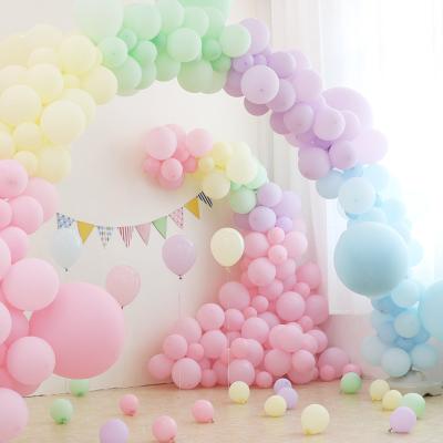 China Party Helium Latex Wedding Pastel Balloons Party Decorations Manufacturer Popular 5 Inch Macaron Powder Matt Balloon Arch for sale