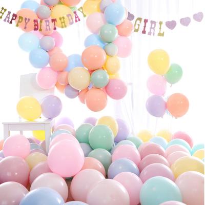 China Party Macaron Latex Balloons Assorted Color 10 Inch Colorful Balloons Party Supplies Arch Decoration for sale