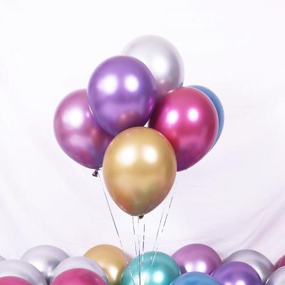 China Globos Giant Metallic Silver Balloons Party Gold Helium Inflatable Latex Balloons for sale