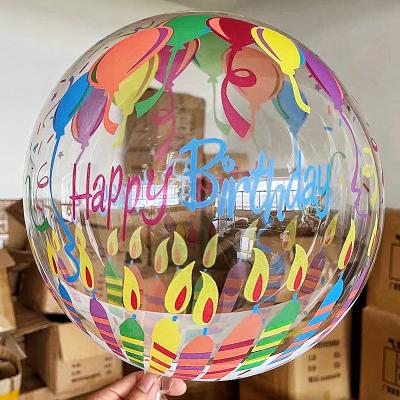 China 18 Inch Party Decoration Transparent Bobo Balloon Birthday Party Wholesale for sale