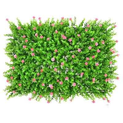 China Anti-UV Artificial Grass Plastic Boxwood Plant Eco-friendly Milan Grass Wall for sale