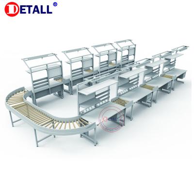 China Detall Heat Resistant Conveyor Belt Led Lights Assembly Line TV Computer Production Line for sale