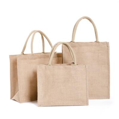 China Wholesale Custom Printed Eco-friendly Logo Beach Shopping Bags Wine Bottle Jute Tote Bag for sale