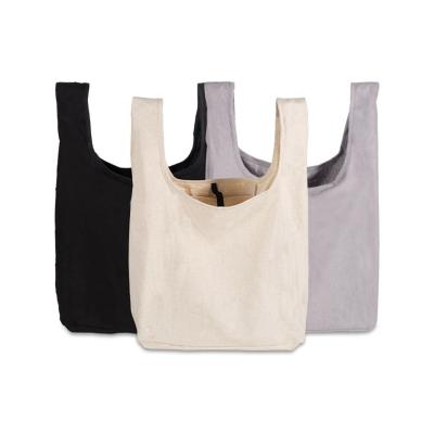 China 100% Cotton Canvas Handled Tote Bag With Logo Custom Wholesale Reusable Single Folding Grocery Bags for sale