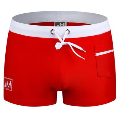 China Red Breathable Men's Breathable Chinese Underwear Hot Quick-drying Fashion Swim Trunks Fashion Boxer Briefs for sale