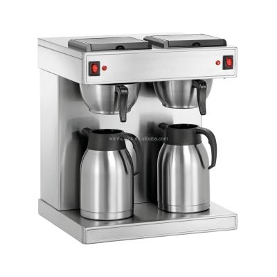 China Hotel Electric Commercial Double Drip Coffee Makers Espresso Maker Brew Automatic Coffee Machine For Restaurant for sale