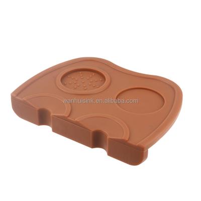 China PORTABLE Countertop Accessories Coffee Shop Tools Bartender Silicone Non-Slip Coffee Tamper Mat for sale