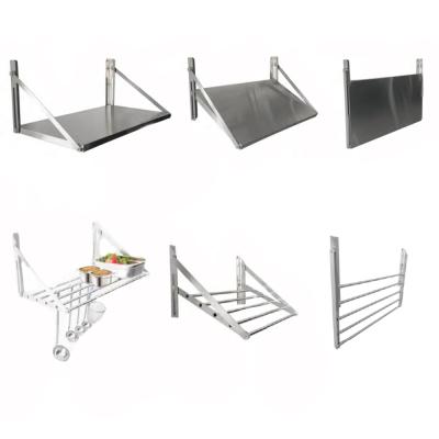 China Kitchen Customized Wall Mounted Sizes Stainless Steel Floating Shelf Shelves for sale